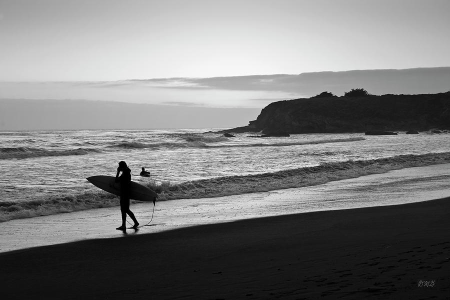 Twilight Surfers BW Photograph by David Gordon