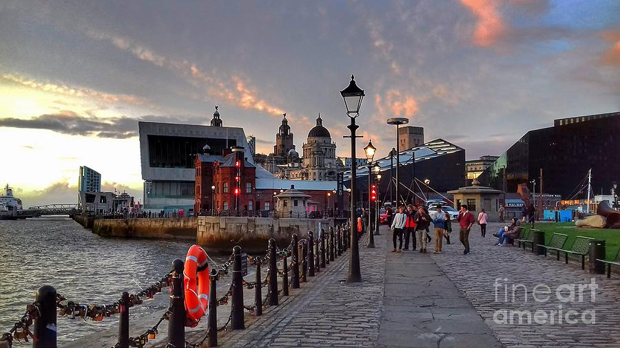 Twilight Time Over Pier Head View Photograph by Joan-Violet Stretch