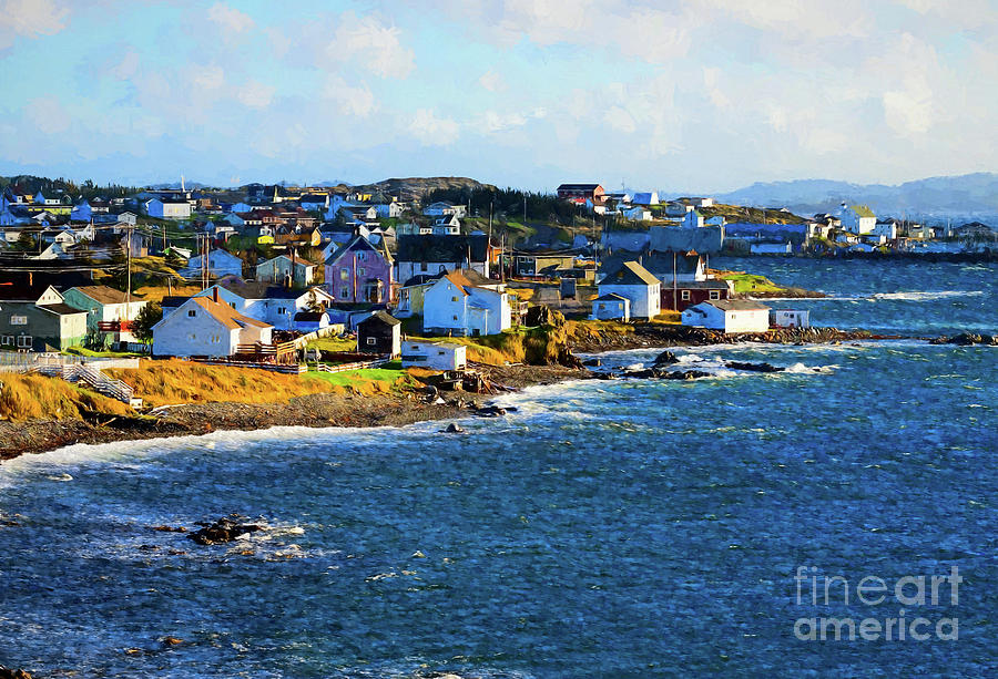 Twillingate in Newfoundland - painterly Photograph by Les Palenik
