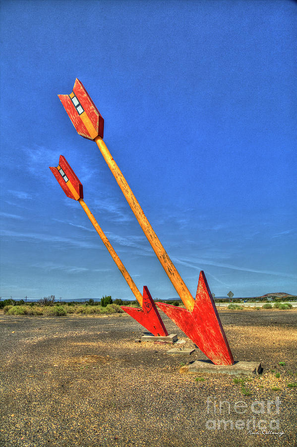 Twin Arrows in The Field Route 66 Arizona Poster Print - Multi - 16 x 48