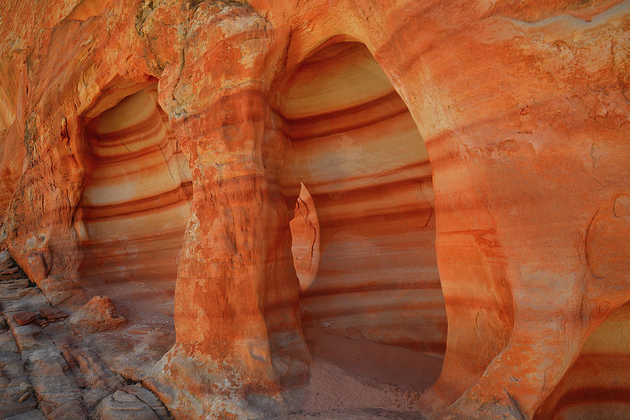 Twin Colorful Caves in Valley of Fire Photograph by Ray Mathis