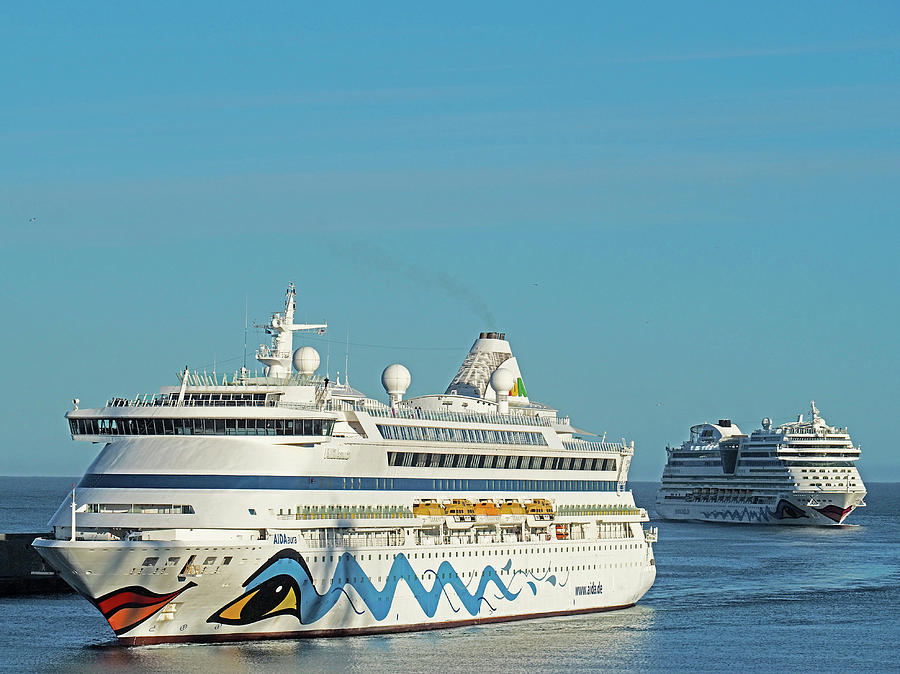 Twin Cruise Ships Photograph by Dennis Cox