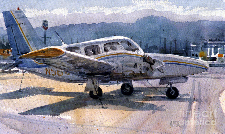 Twin Engine Painting by Donald Maier