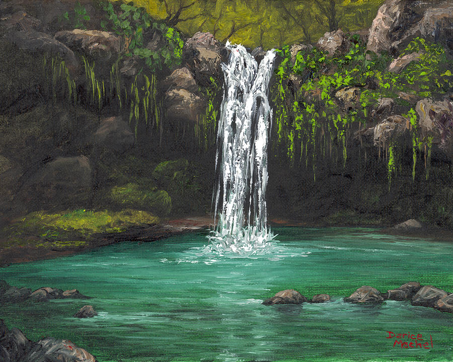 Twin Falls 2 Painting by Darice Machel McGuire
