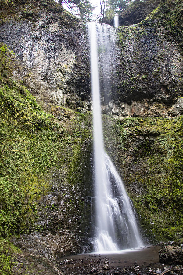 Double Falls In Silver Falls State Park Photograph