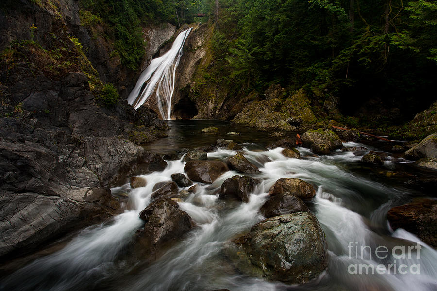 Waterfall Photograph - Twin Falls Landscape by Mike Reid