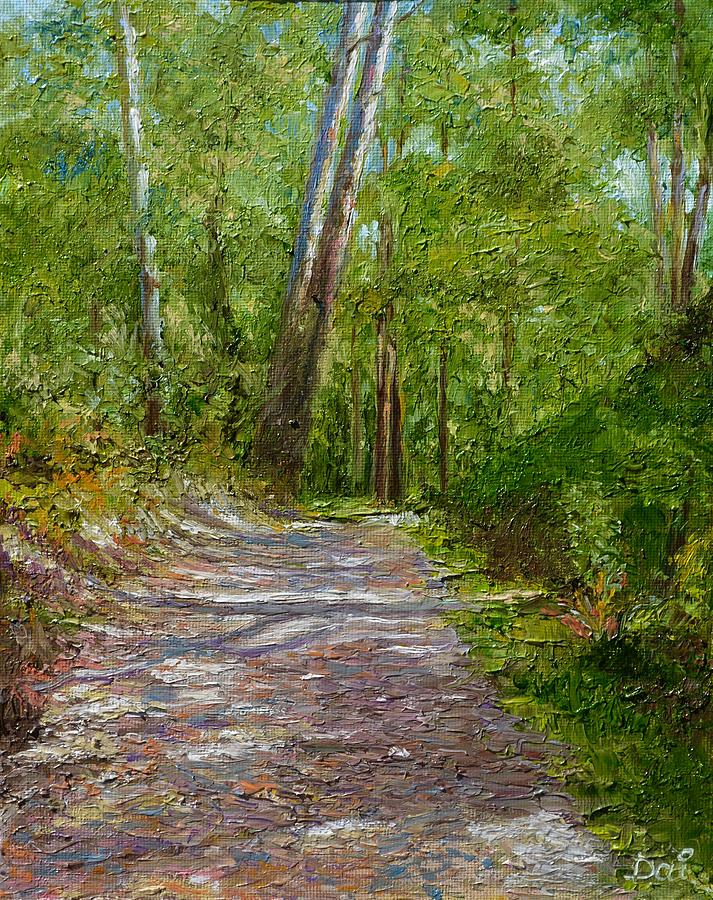Twin gumtrees in the Lane Cove National Park Painting by Dai Wynn