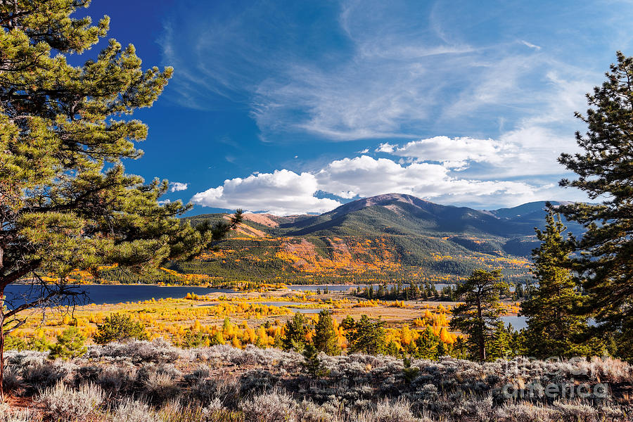 Twin Lakes and Quail Mountain - Independence Pass - in Late September - Rocky Mountains Colorado Photograph by Silvio Ligutti