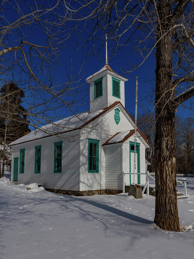 Winter Photograph - Twin Lakes School District No. 009 Established 1895 by Bridget Calip