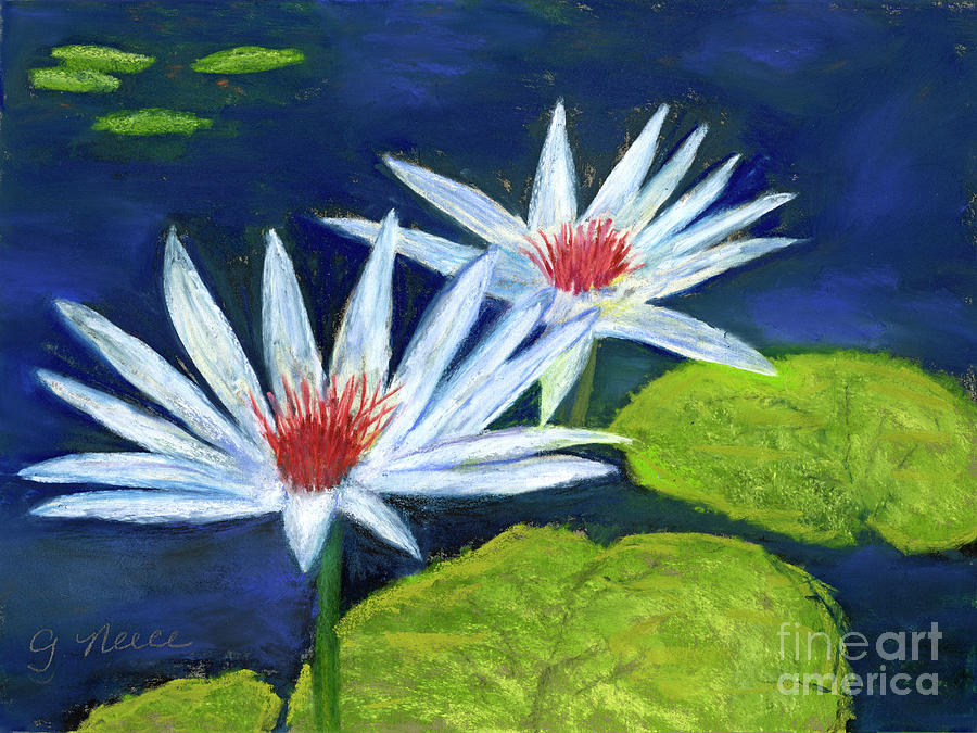 Twin Lilys  Painting by Ginny Neece