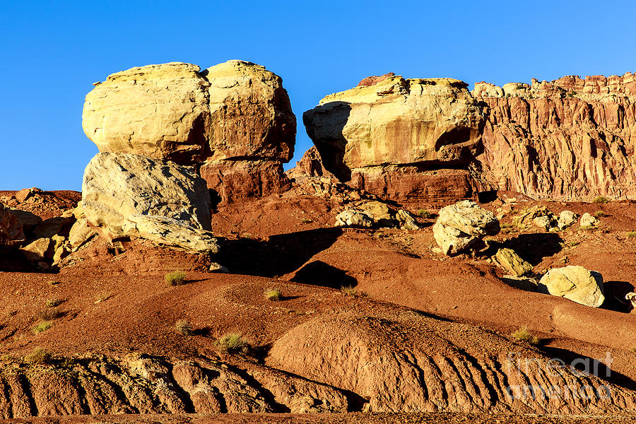 Twin Rocks at Capitol Reef Photograph by Ben Graham