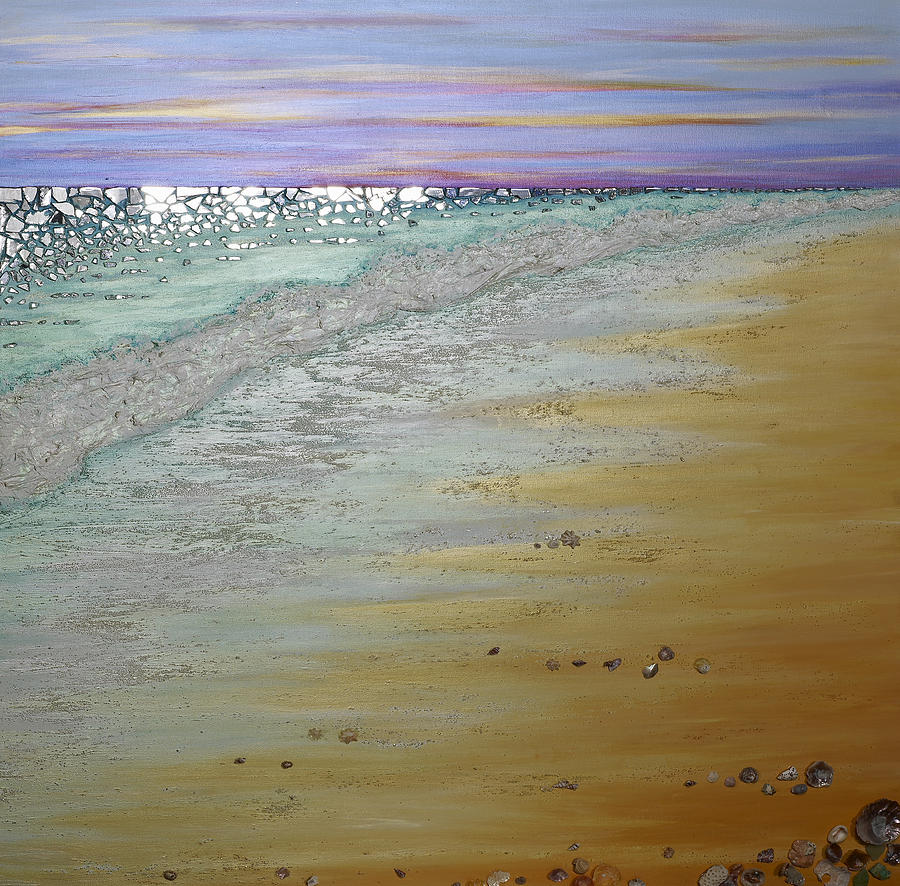 Sunset Painting - Twinkle Beach by Claire Johnson