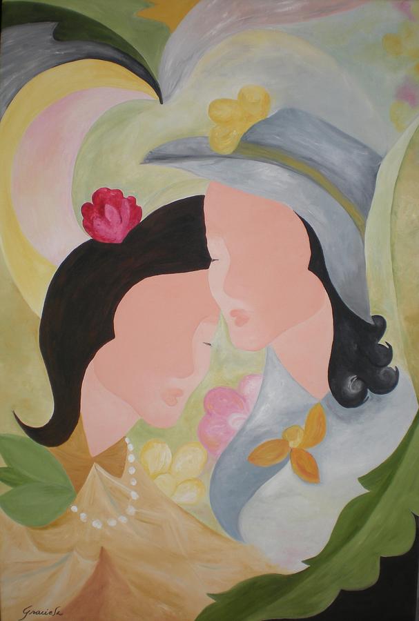 Flower Painting - Twins by Graciela Castro