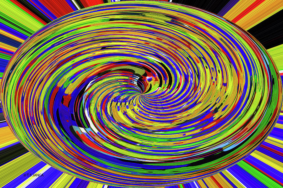 Twirl  Color Abstract Digital Art by Tom Janca