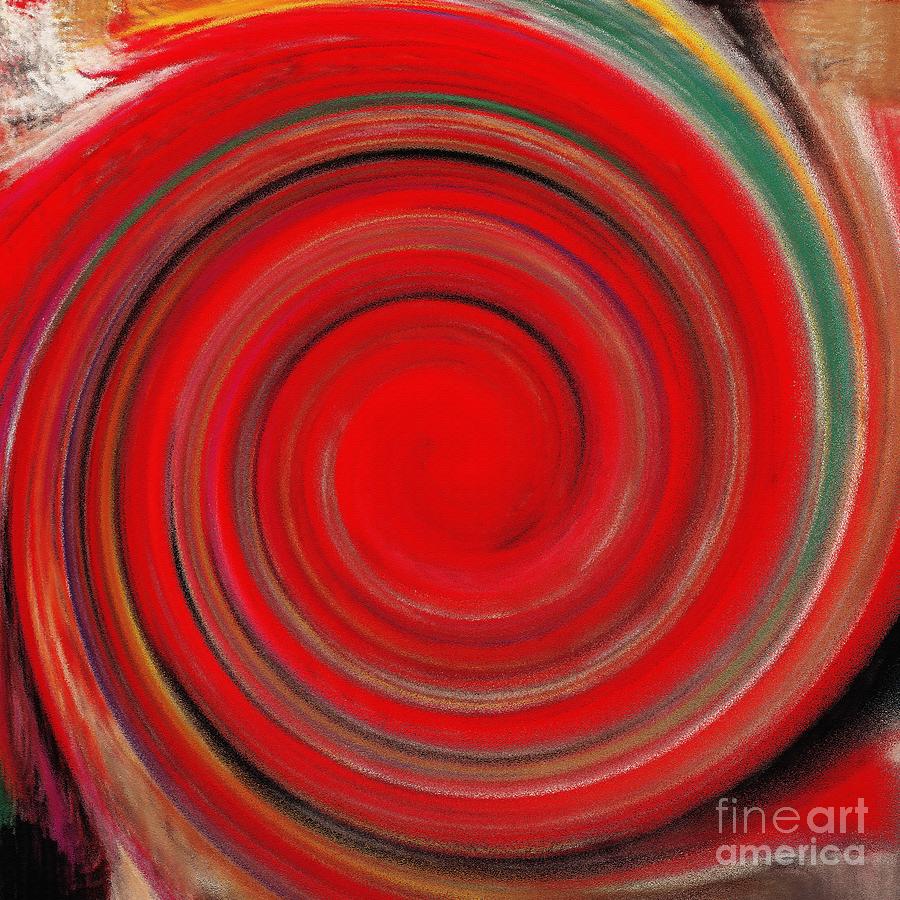 Twirl Red-0951 Painting by Gull G