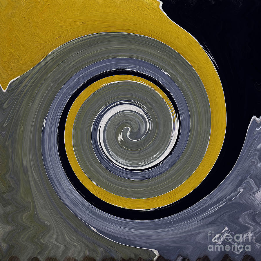 Twirl Yellow  Painting by Gull G