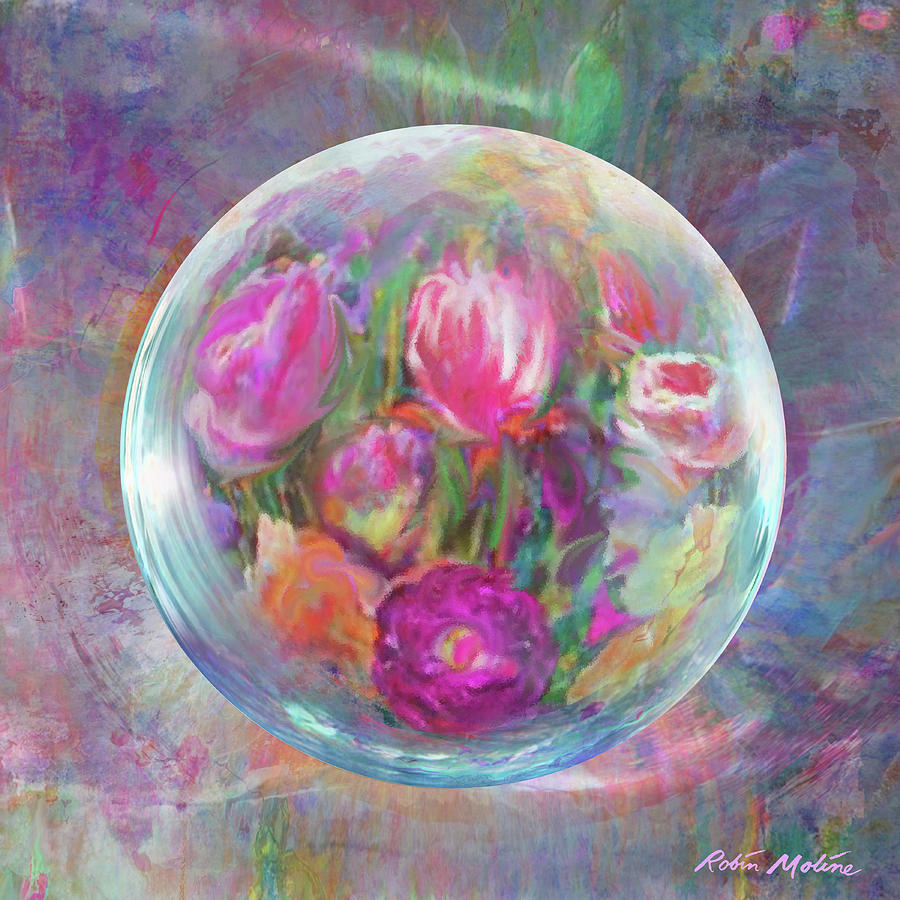 Tulip Twirl  Digital Art by Robin Moline