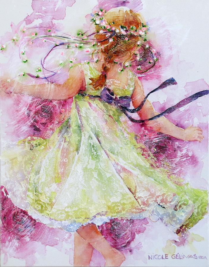 Twirling Painting by Nicole Gelinas