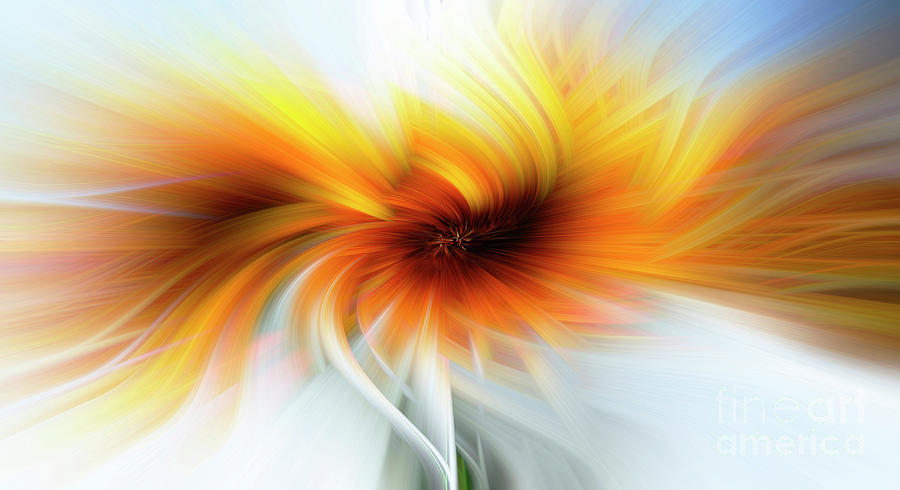 Twirling Sunflowers Digital Art