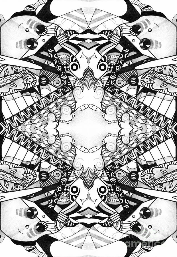 Black And White Digital Art - Twisted - An Elements At Play Compilation by Helena Tiainen