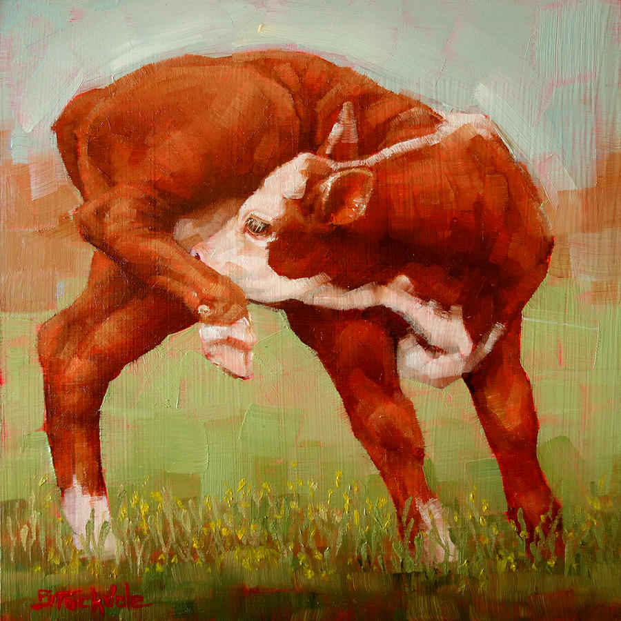 Twisted Calf Painting by Margaret Stockdale