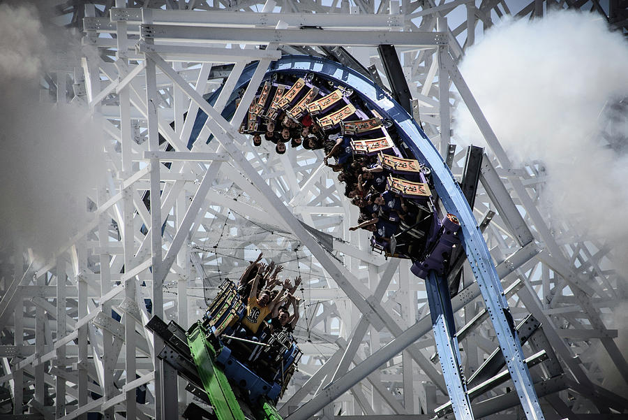 Rollercoaster Photograph - Twisted Colossus by Matthew Nelson