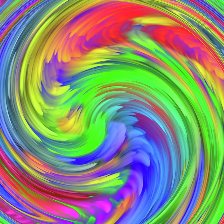 Abstract Painting - Twisted Rainbow Series by Jack Zulli