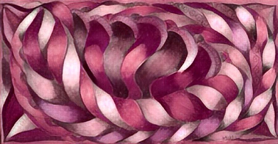 Twisted silk in mauve tones Digital Art by Megan Walsh