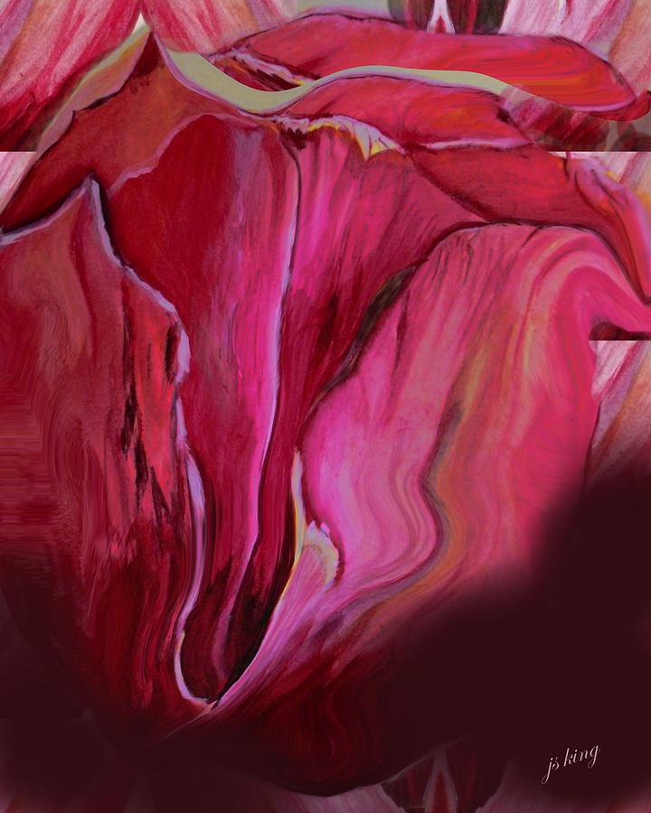 Tulip Painting - Twisted Tulip by Jacquie King