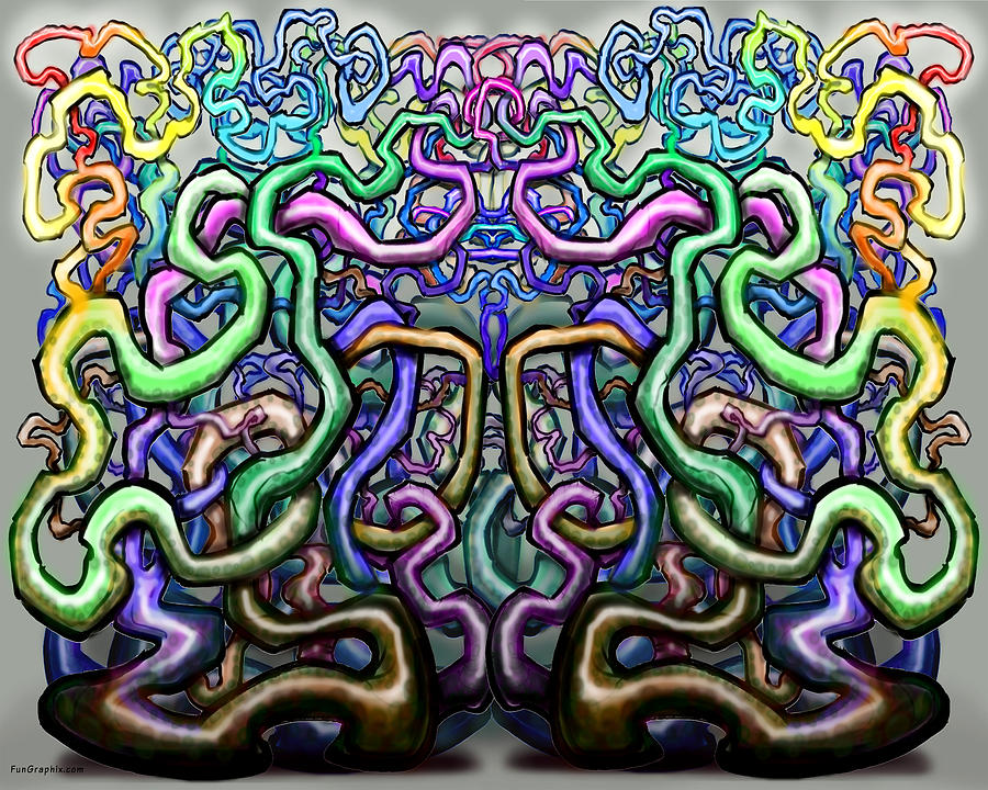 Twisted Vines We Call Life  Digital Art by Kevin Middleton