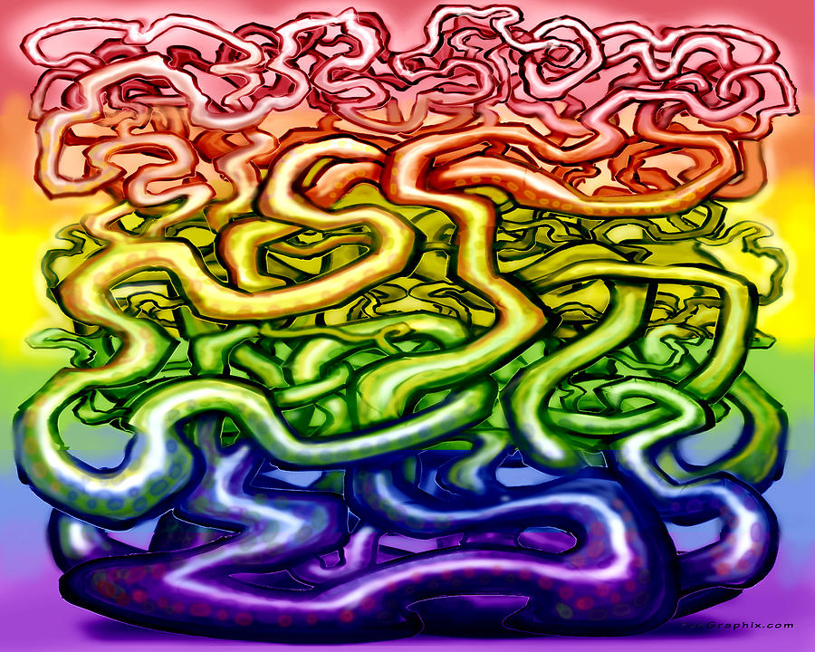 Twisted Vines We Call Life LGBTQ Digital Art by Kevin Middleton