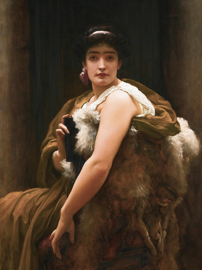 Frederic Leighton Painting - Twixt Hope and Fear by Frederic Leighton