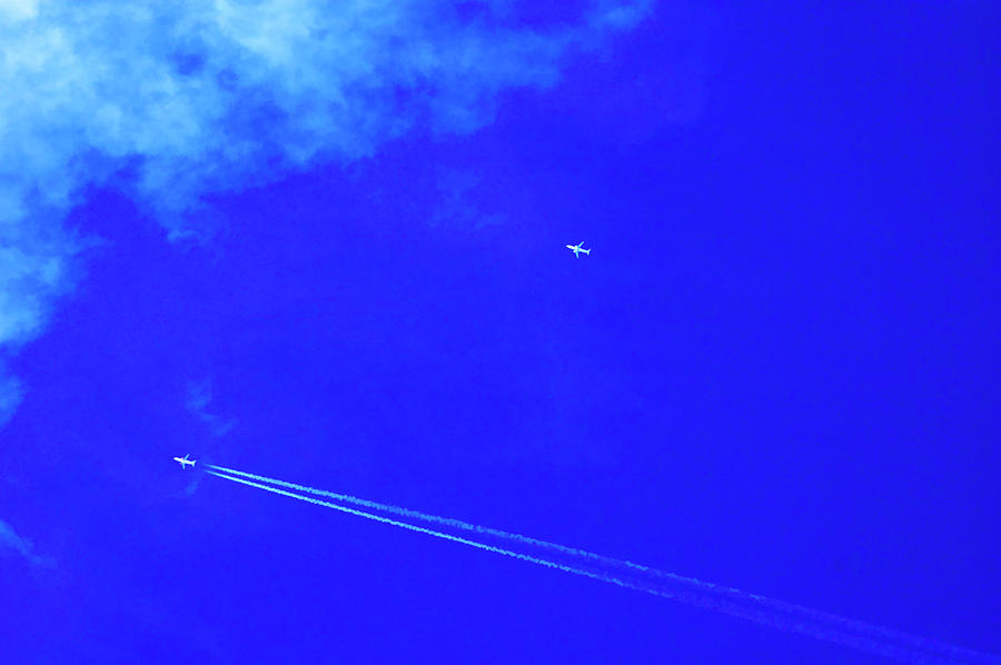 Airplane Photograph - Two aeroplanes flying by Sami Sarkis