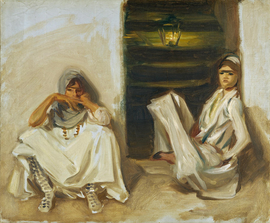 John Singer Sargent Painting - Two Arab Women by John Singer Sargent
