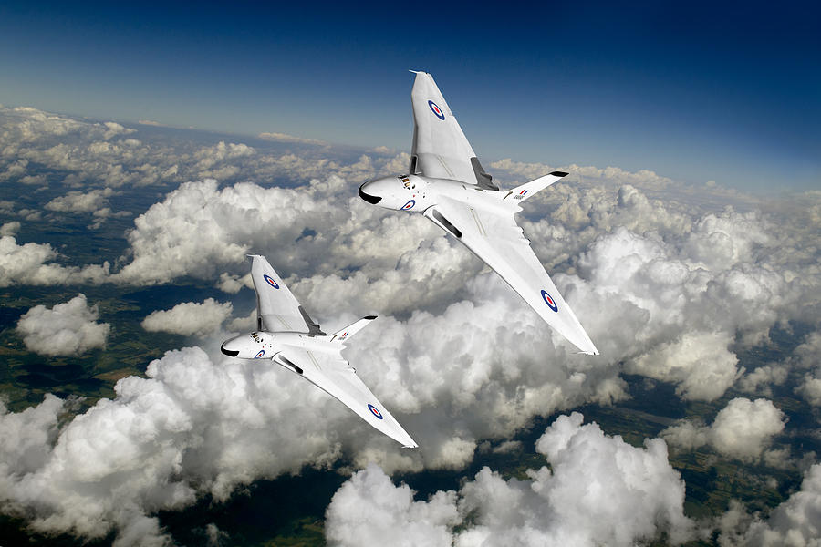 Two Avro Vulcan B1 nuclear bombers Photograph by Gary Eason