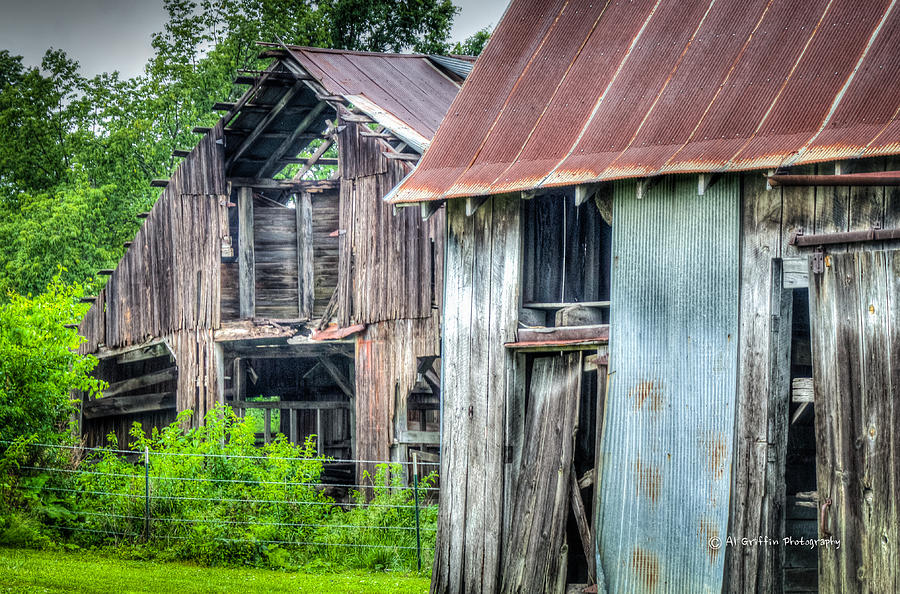 Two Barns Photograph by Al Griffin