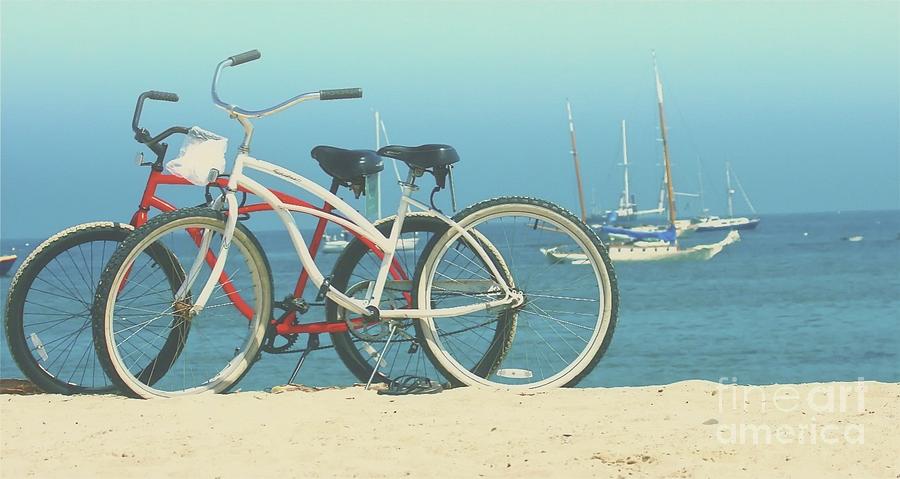 Two Bikes on a Beach Santa Barbara California Photograph by Gus McCrea