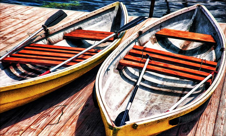 Two Boats Painting by David Sanders - Fine Art America