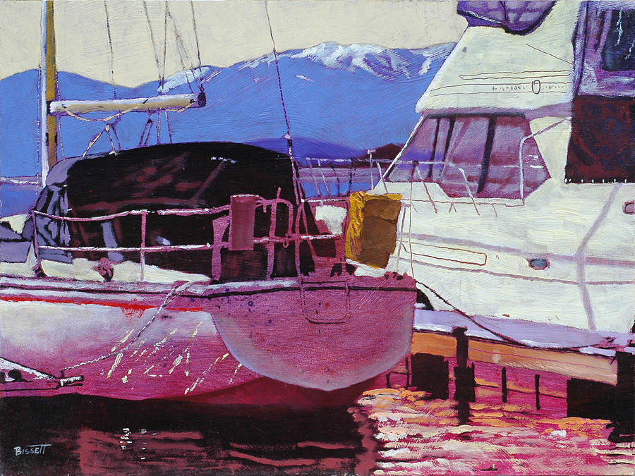 Two Boats Painting by Robert Bissett