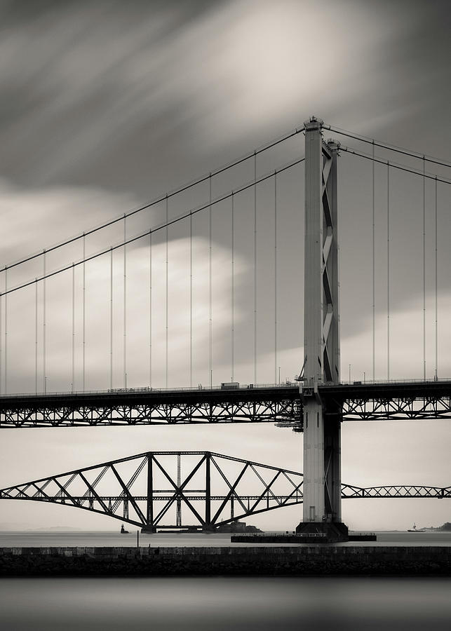 Architecture Photograph - Two Bridges by Dave Bowman