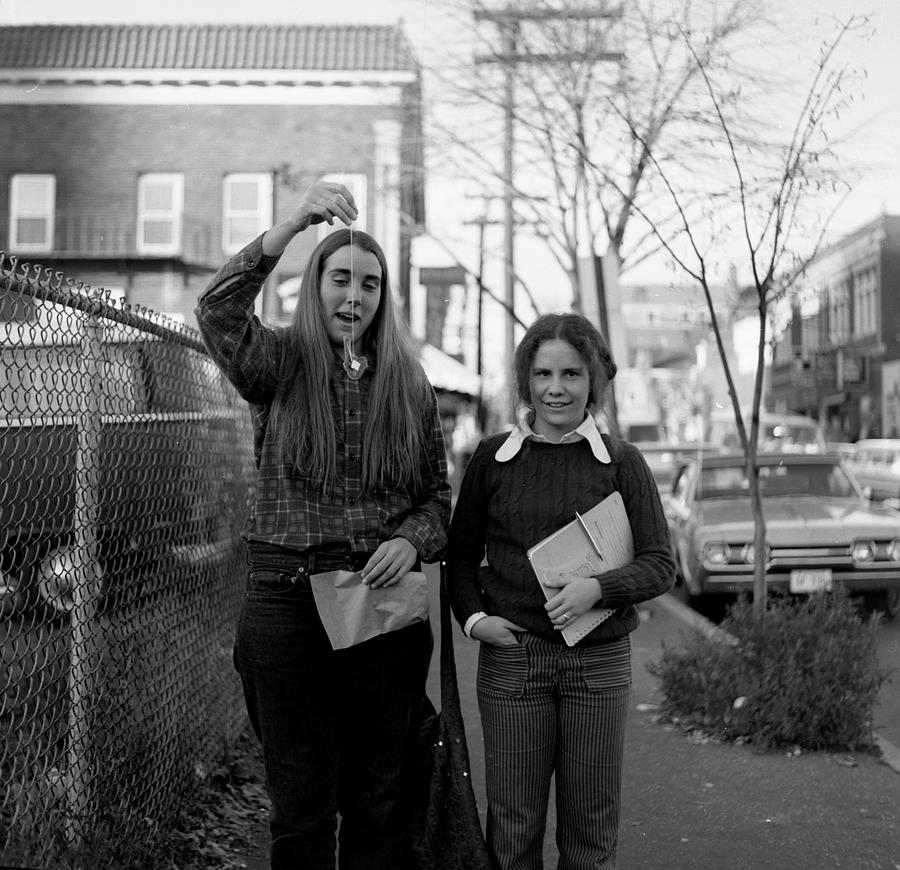 Two Brown Students, Thayer Street, Providence, 1972 Photograph by Jeremy Butler