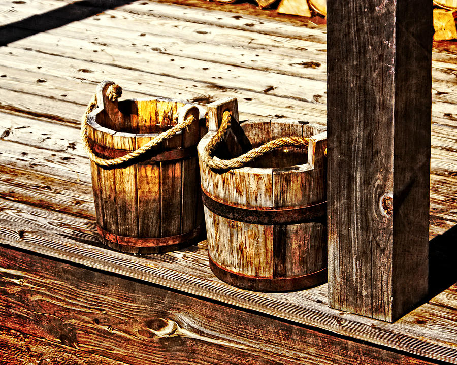 Still Life Photograph - Two Buckets by Marty Koch