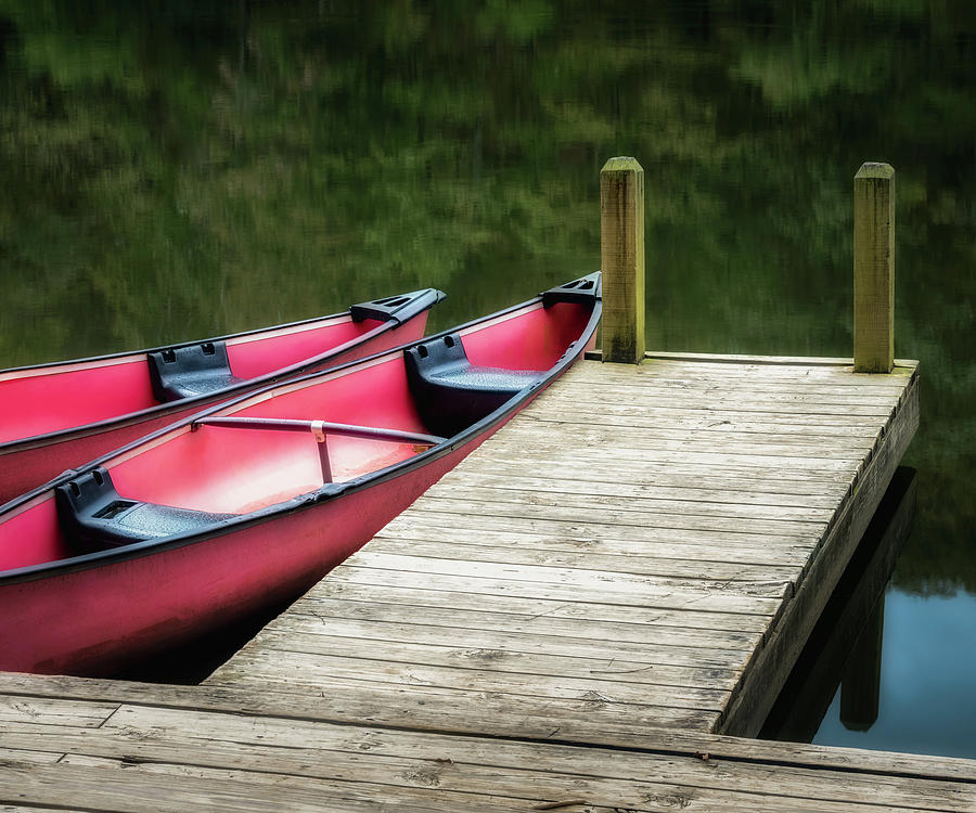 Two Canoes 5x6 Photograph by James Barber