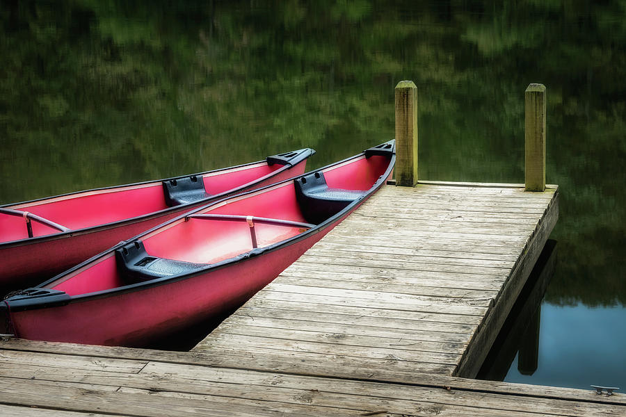 Two Canoes Photograph by James Barber