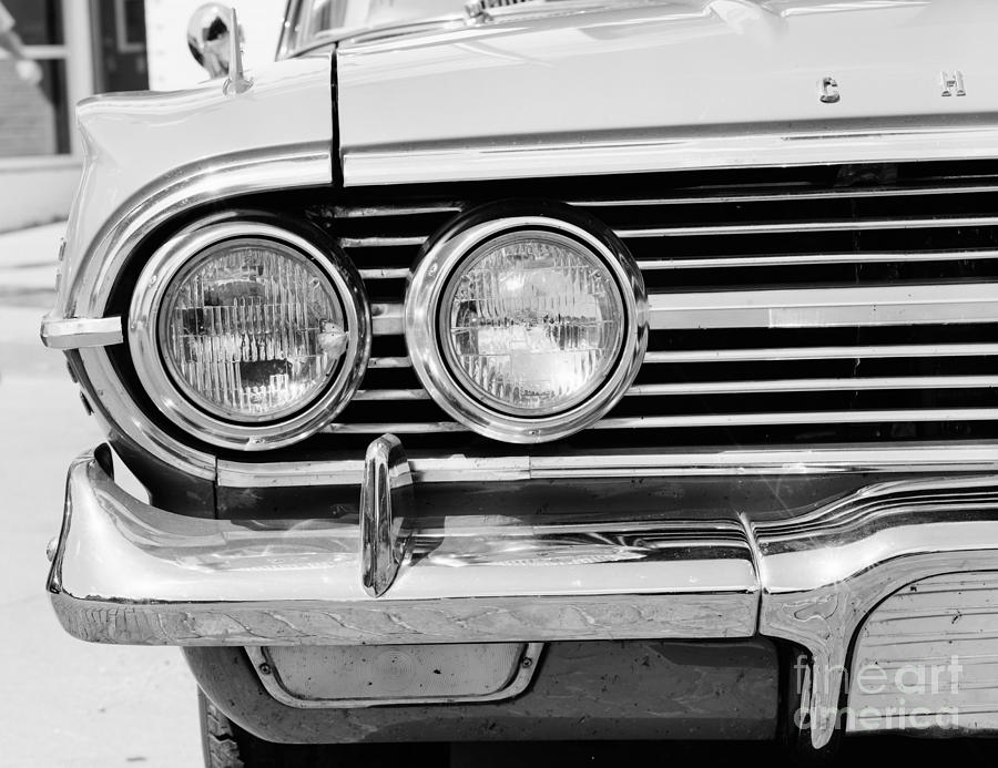 Two Chevy Headlights Photograph by Ken DePue