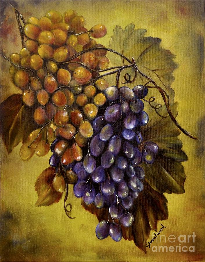 Grape Painting - Two choices by Carol Sweetwood