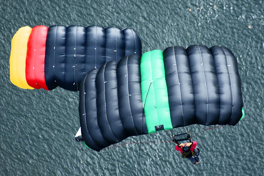 Parachute Photograph - Two Chutes by Robert  Suits Jr