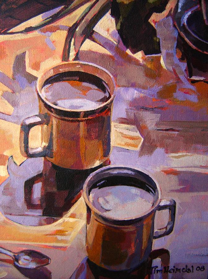 Two Coffees Take 2 Painting by Tim  Heimdal