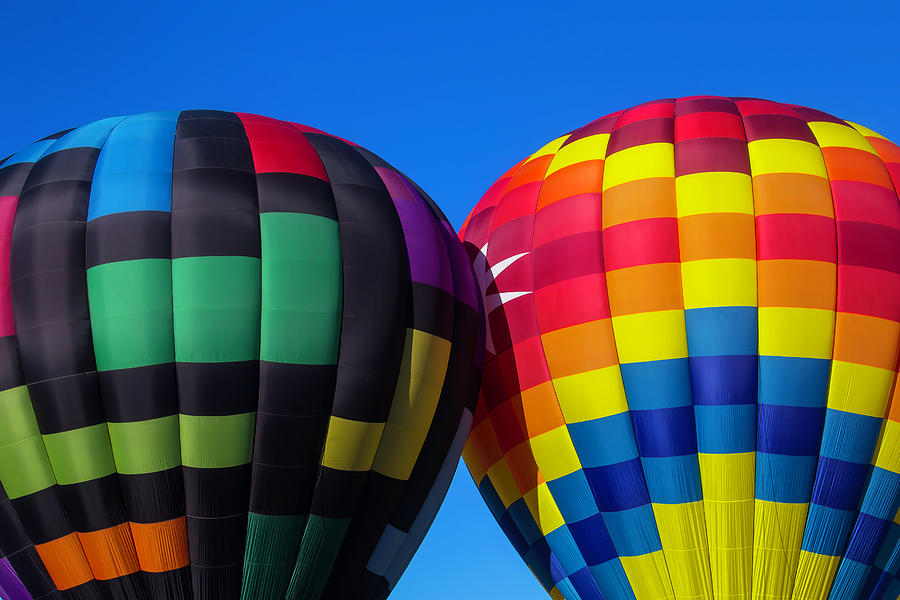 Two Colorful Balloons Photograph by Garry Gay