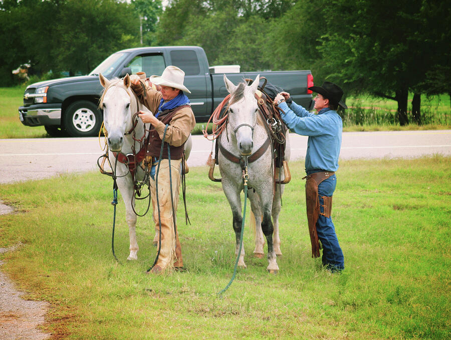 Two Cowboys Photograph by Toni Hopper